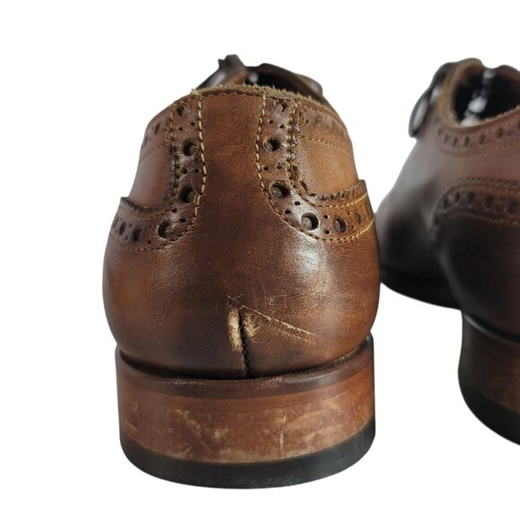 Joseph Abboud Oxford Dress Shoes Brown Size 10 Lace Up Cap Toe #00592 Owings - Picture 13 of 13